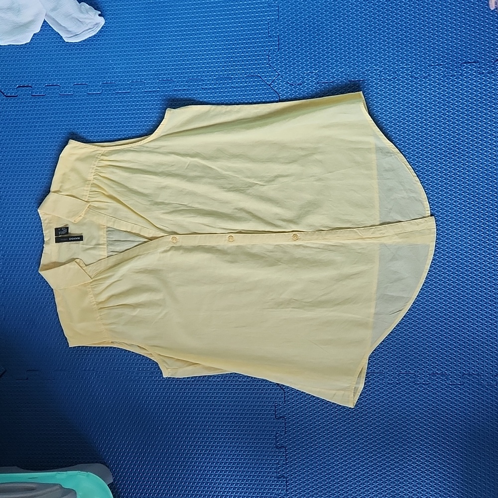 Mango Casual Women's Sleepless top size L Yellow